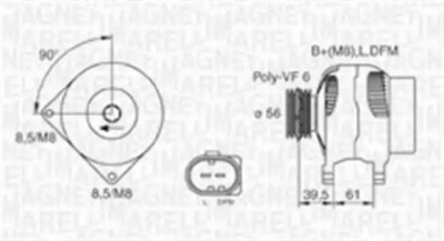 MAGNETI MARELLI 063730002010 -  Генератор